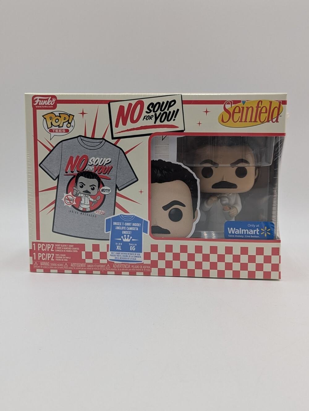 Funko Pop! Seinfeld Yev Kassem No Soup For You Vinyl Figure & Sz XL T-Shirt Set
